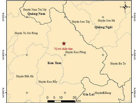 Kon Tum: Liên tiếp hứng các trận động đất trong ngày 28/07/2024