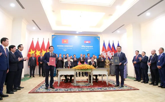 Lễ ký các văn kiện hợp tác giữa hai nước Việt Nam - Campuchia