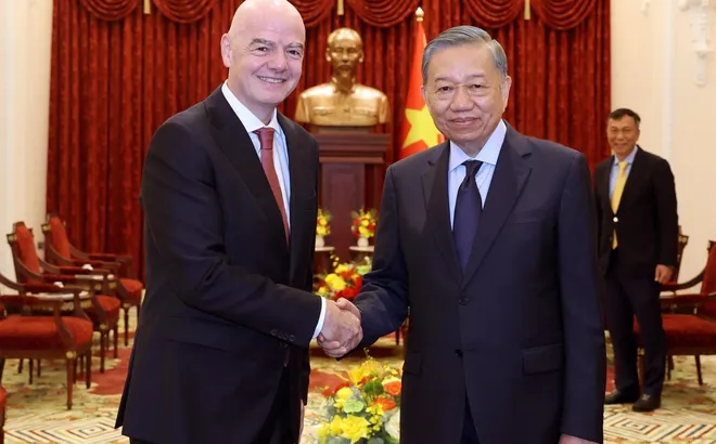 Tổng Bí thư, Chủ tịch nước Tô Lâm tiếp Chủ tịch FIFA Gianni Infantino